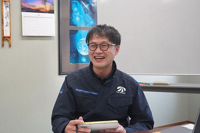 エコワークの岡村達也総務部総務課係長