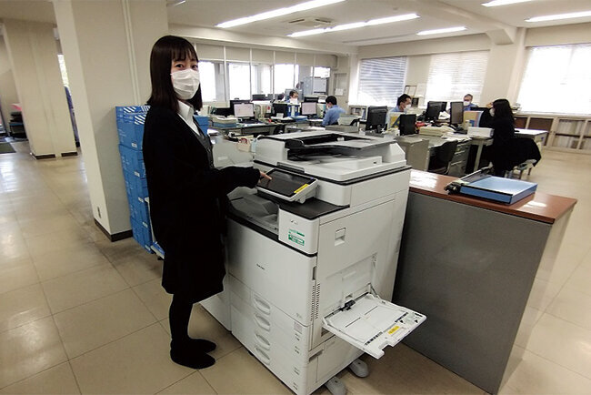 ミスプリントを防ぐ機能を持った複合機。セキュリティ対策にも効果がある