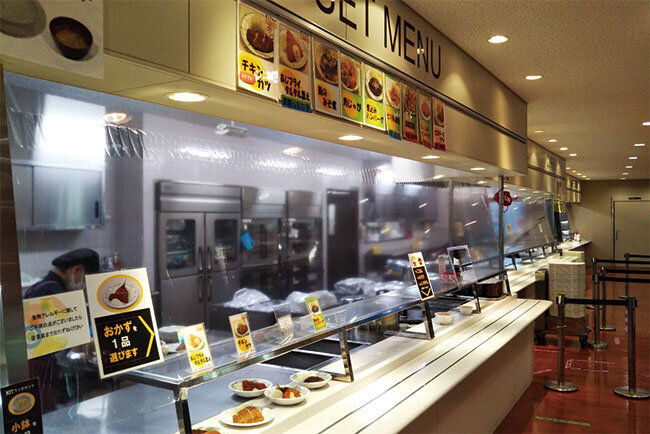 学生食堂ではさまざまなメニューを提供している