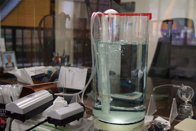 画像　パイプなどを3Dプリンターで自作した「NALT工法」の模型