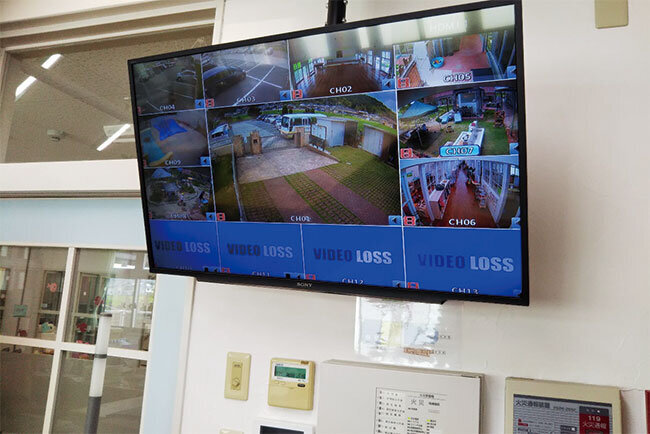 園内を見守るためのカメラからの映像