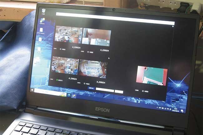 生産工程可視化システムの画面