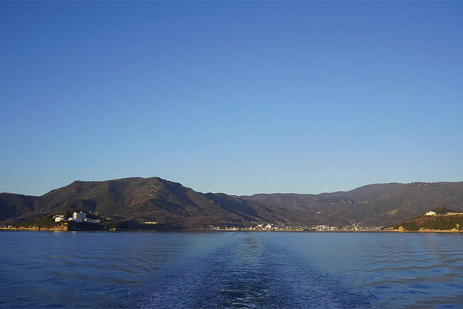 瀬戸内海に浮かぶ小豆島