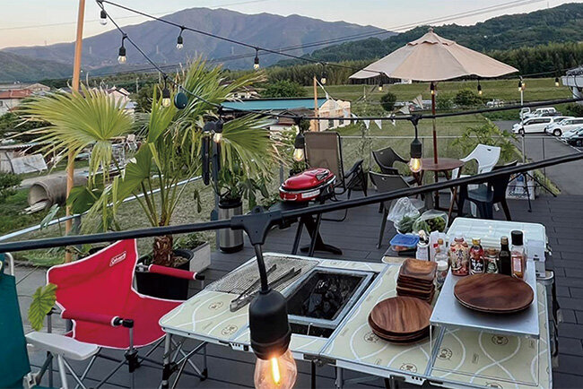 アドリブの2階から臨む風景　のどかな自然が広がる