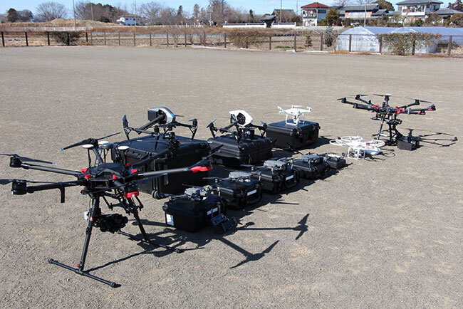同社で使用しているドローン機材の1部