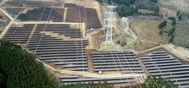 新電力菊池発電所建設工事でのドローンの活用（YouTubeより）