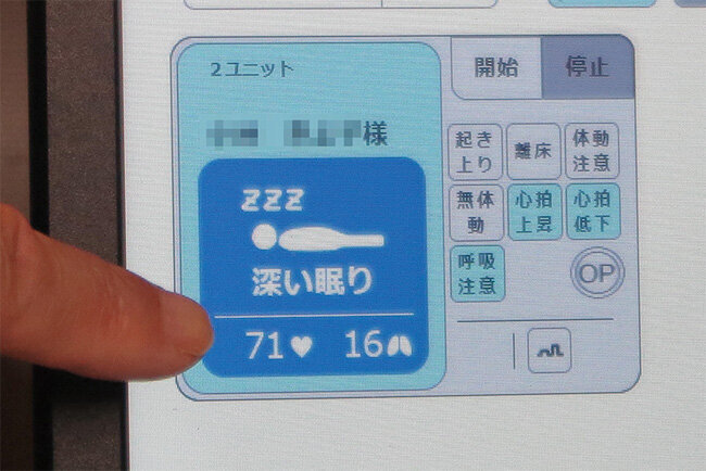 aamus（アアムス）のモニター画面