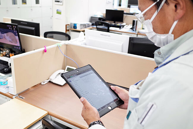 タブレットの活用が業務の効率化を後押ししている