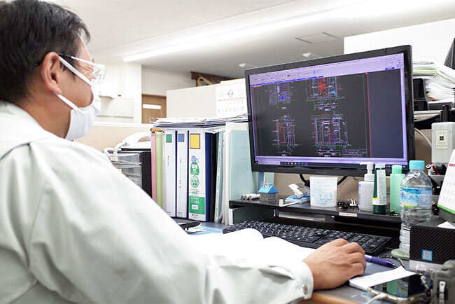 CADで作成した設計図面は、タブレットでも確認できる