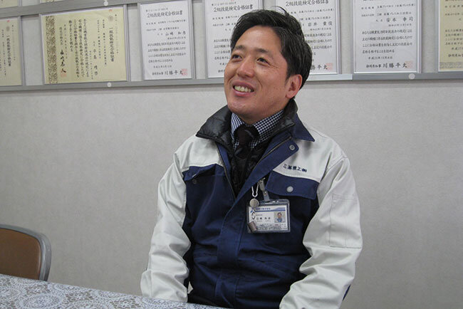 ICTの導入に意欲を示す山崎和彦社長