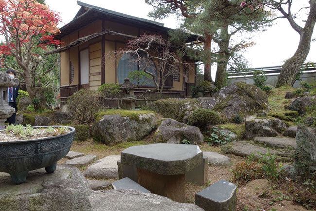 紀州公が使用したと伝えられる茶室を移設