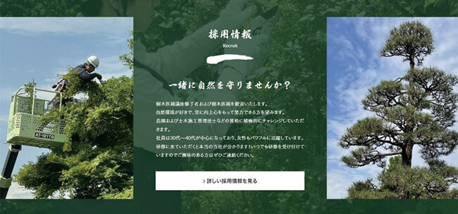 ホームページの採用情報サイト