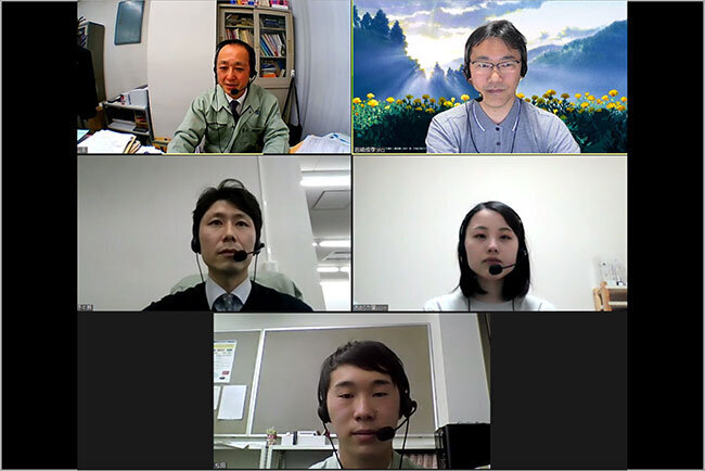 オンラインを活用したIT化推進委員会の会議の様子