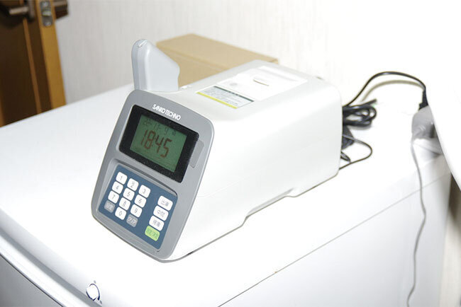 玉名建設に設置されたアルコール検知器