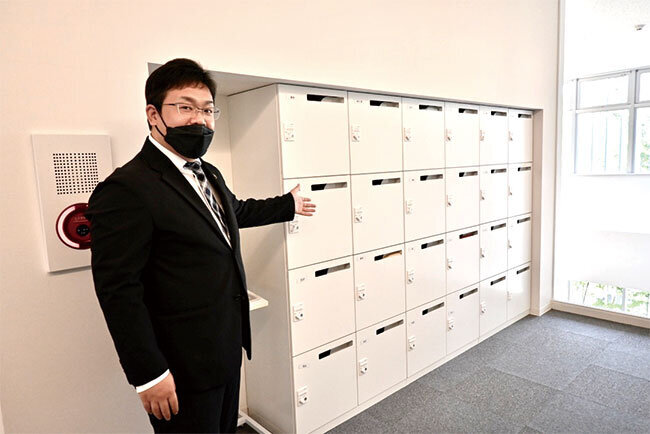 社員の私物はこのロッカーに保管 