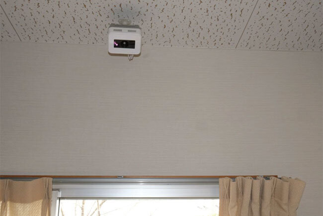 ベッドに上に設置されたセンサー