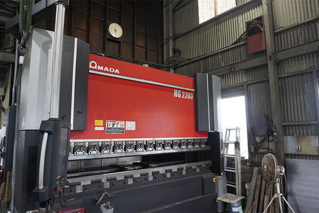 亀野鉄工の工場に導入されている加工機械