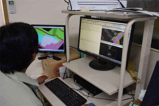 3D設計データ作成ソフトで施工データを打ち込む