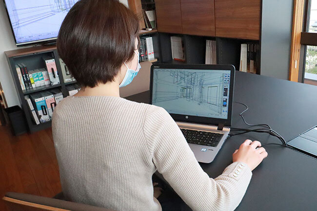 3DCADによってリアルタイムにお客様の要望を反映してやりとりを行う