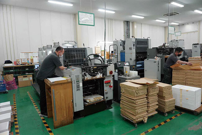 ニシキコネクトの東広島工場の印刷設備