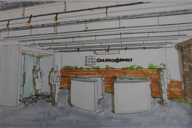 リノベーション後の本社1階のイメージ図2