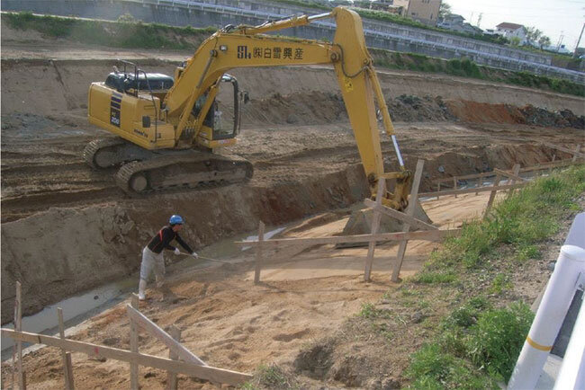 白雪興産が取り組む工事の様子