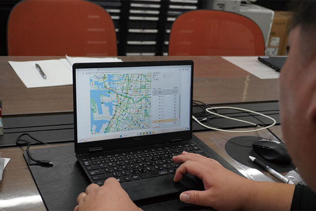 テレマティクス機器には車両の現在位置を可視化する機能が備わっている