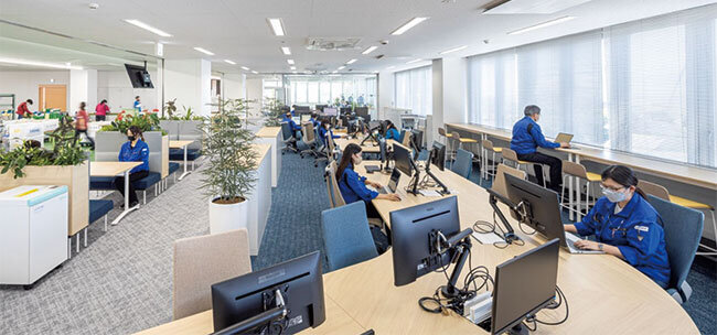 ボーダーレスなオフィスエリア