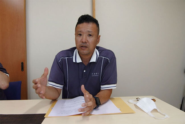 「職員は宝物」と話す久保田忠士社長