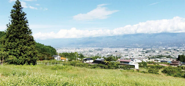 特養のある高台から赤石山脈を望む=ホームぺージより