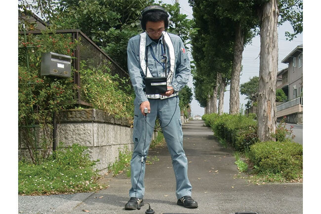 音響装置によるガス管路調査