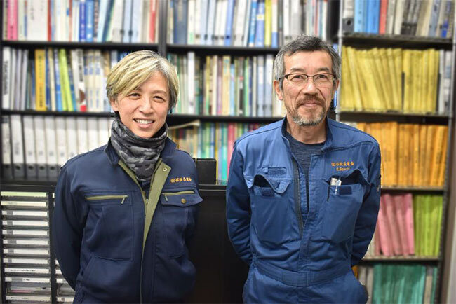 前川綾子代表取締役社長と佐々木晴一専務（写真右）。協力して会社経営を支える