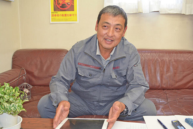 タイセイ電工の独自の経営姿勢などについて語る犬養弘之社長