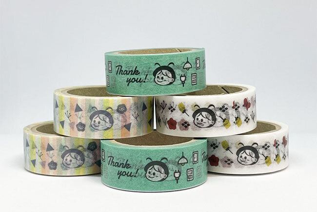 「ほたちゃん」のデザインが入ったマスキングテープ