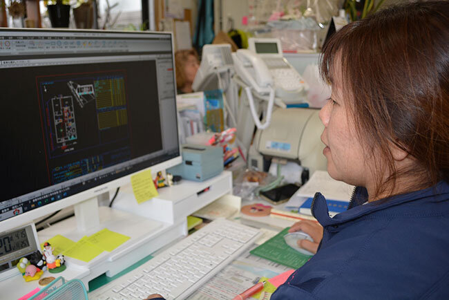 CADで描く設計図。コンピューターでの作図にも個性が表れるという