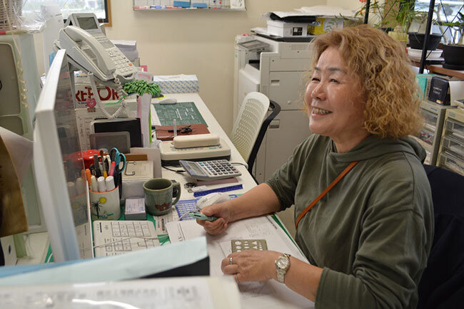 創業以来経理総務部門を支えてきた竹久陽子取締役