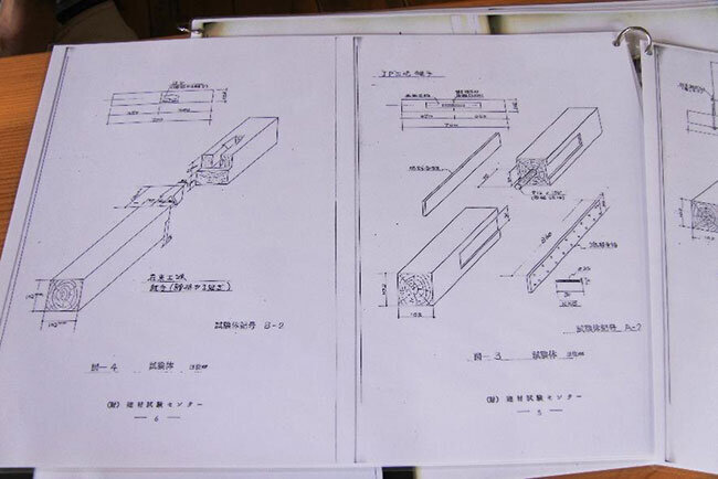 接合方法の違いを示す図。左が在来工法で右が悳栄建設の工法