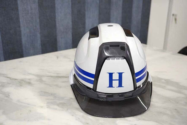 橋本組の作業用ヘルメット