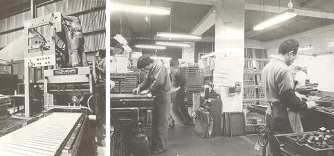 設立直後に導入した初代オフセット印刷機