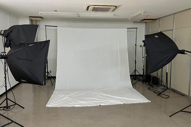 商品撮影などを行うことができる簡易スタジオ