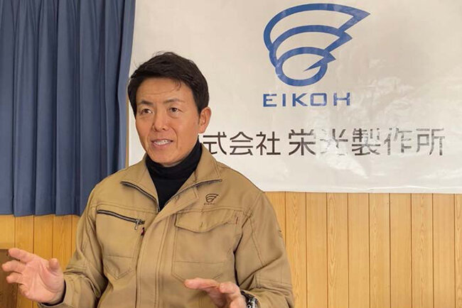 「女性は思いを理解し最後までやり切ってくれます。」と話す勅使河原覚代表取締役