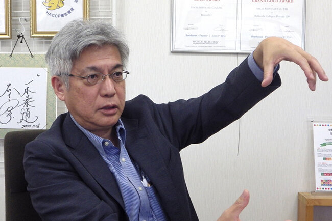 「事業転換は森下社長の大英断だった」と話す児玉啓輔取締役総務部長