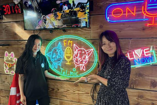 広報担当：テル★ラジパーソナリティ、リンリン（右）ノンノン（左）