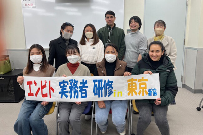 エンビト　インターナショナルで研修を受ける研修生