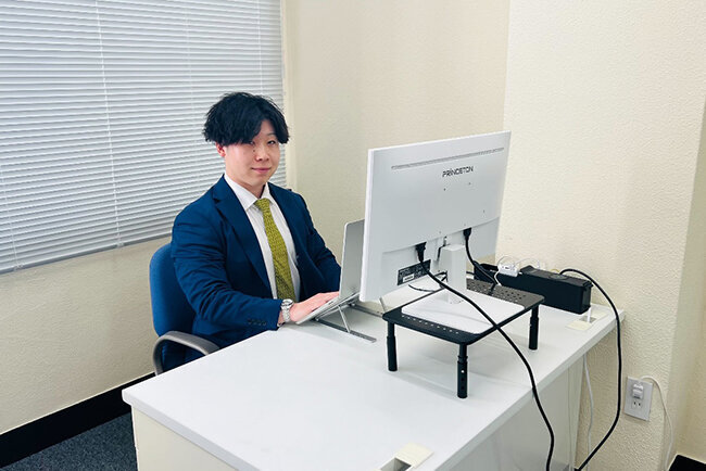 「中小建設業のDX化を進めて業界の底上げを図りたい」と話す酒井優輔マネージャー