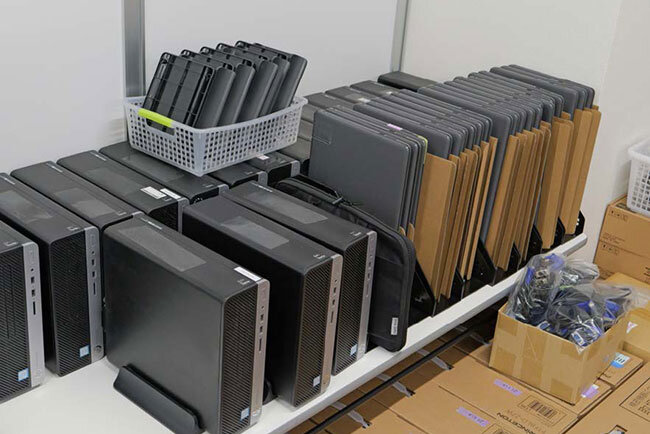 ノートパソコンへのリプレイスによってデータ消去済みのデスクトップパソコンの一部