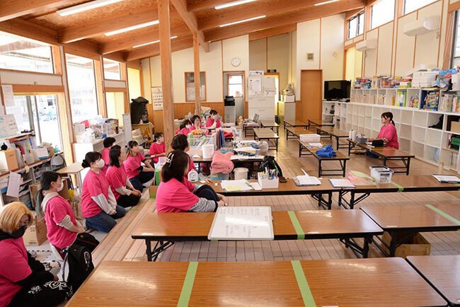 毎日子どもたちが来る前に支援員全員でミーティングを行い、連絡・注意事項を共有する