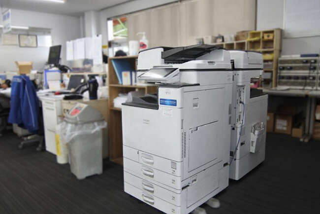 マーキングスキャンシステムをインストールした複合機=田富営業所
