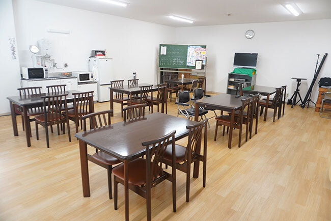工場2階に設けている休憩室