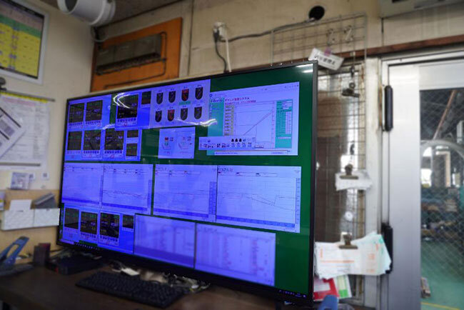 熱処理設備の運転状況を確認するための工程管理システム